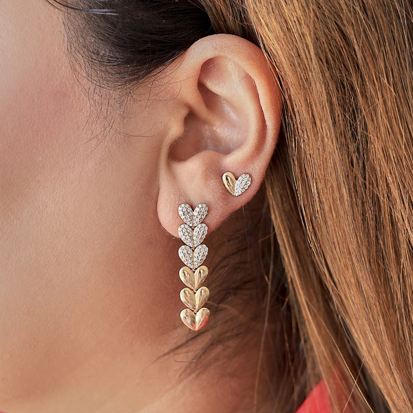 Split Heart Studs