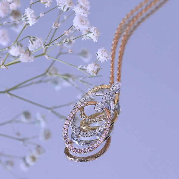 Diamond Drop Swirl Pendant