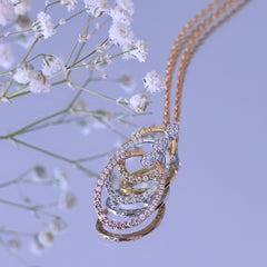Diamond Drop Swirl Pendant