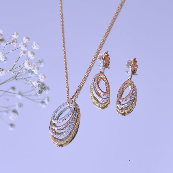 Tri-Gold Swirl Drop