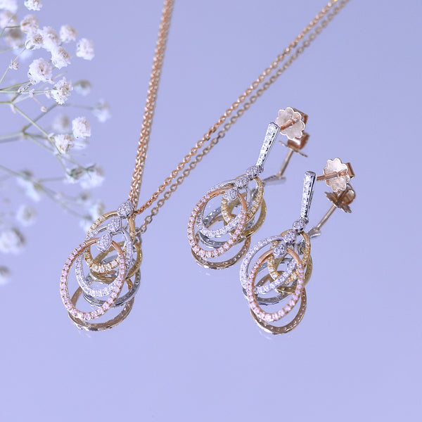 Diamond Drop Swirl Danglers