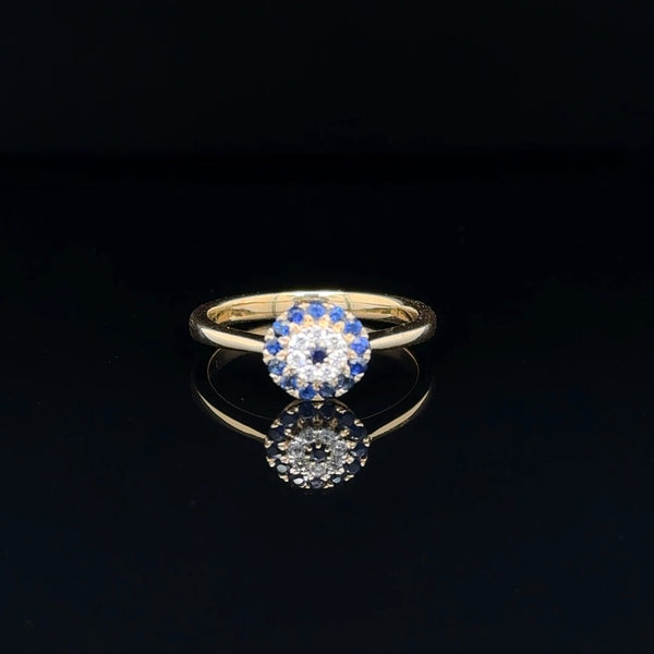 Evil Eye Sapphire Ring