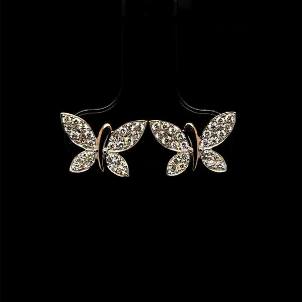 Pavé Butterfly Studs