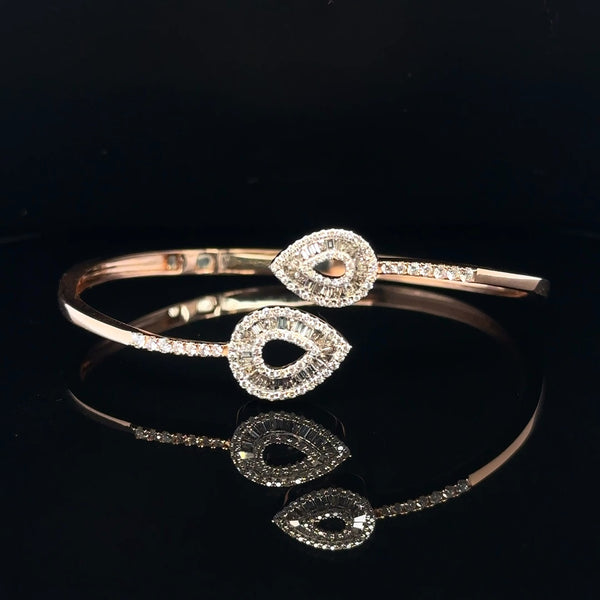 Twin Teardrop Bangle