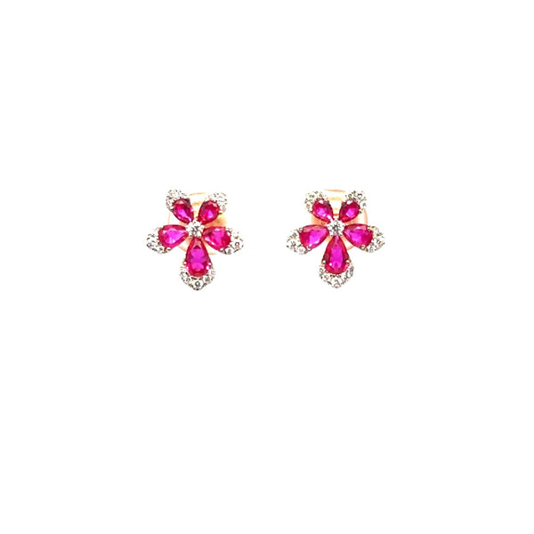 Ruby Blossom Studs