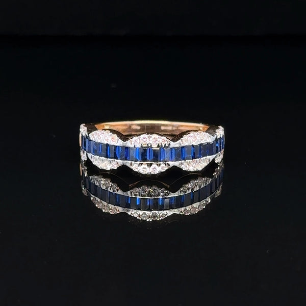 Sapphire Scallop Ring