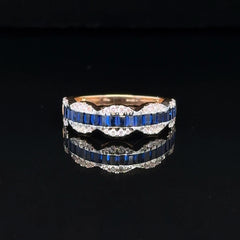Sapphire Scallop Ring