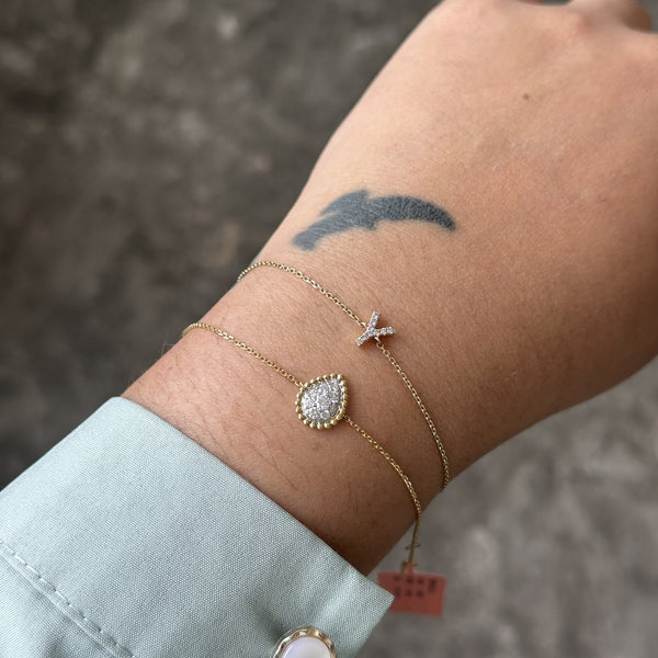 Diamond Pear Trace Bracelet