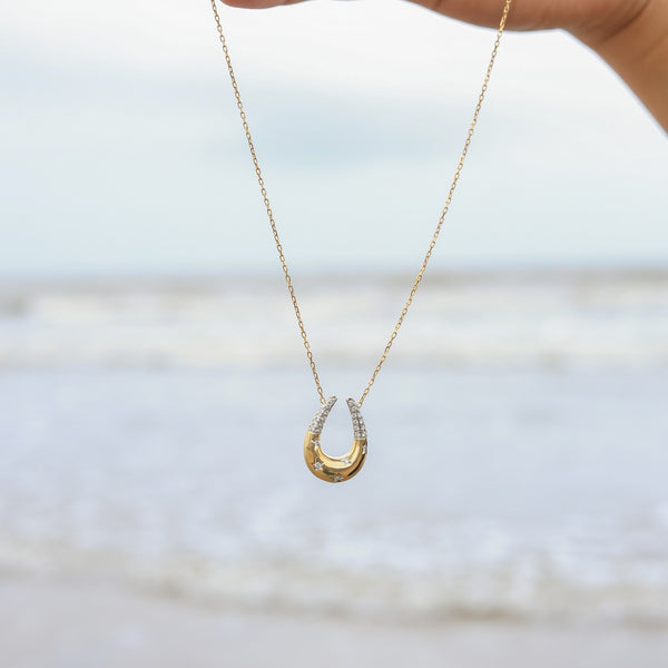 Lucky Star Horseshoe Pendant