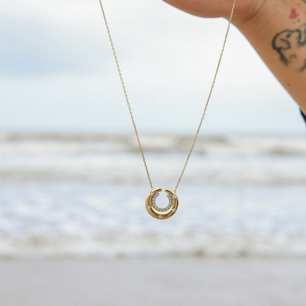 Moonlit Hoop Pendant
