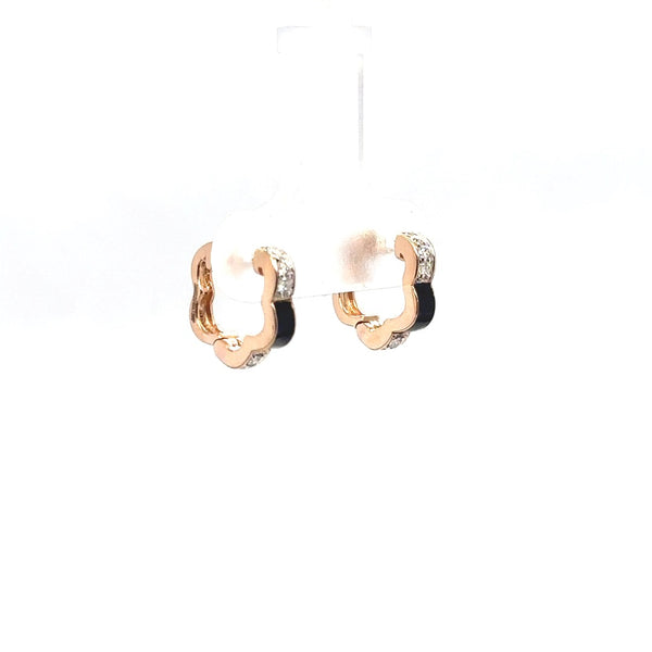 Onyx Scallop Hoops