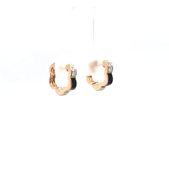 Onyx Scallop Hoops