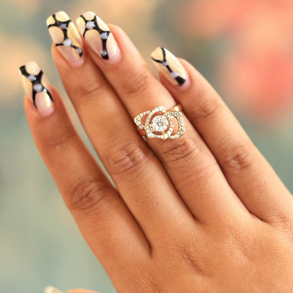 Rose Bloom Diamond Ring