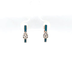 Teal Cluster Hoops