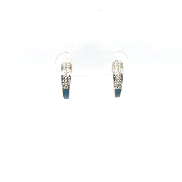 Teal Tip Hoops